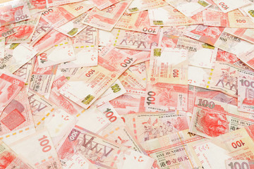 Fototapeta na wymiar Hundred Hong Kong banknote