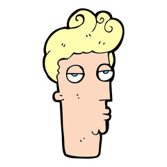 cartoon bored man's face