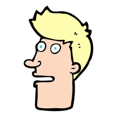 cartoon shocked male face