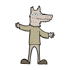 cartoon wolf man