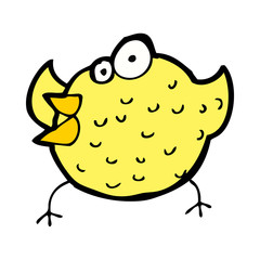 cartoon happy bird