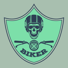 Vintage Biker Skull