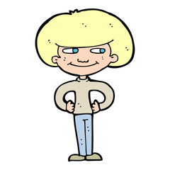 cartoon boy with hands on hips