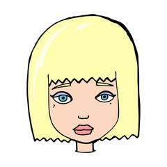 cartoon female face