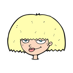 cartoon mean female face