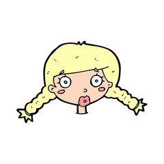 cartoon confused female face