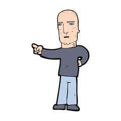 cartoon tough guy pointing