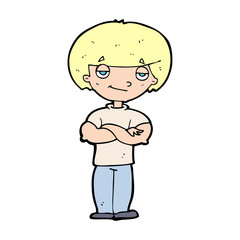 cartoon smug looking man