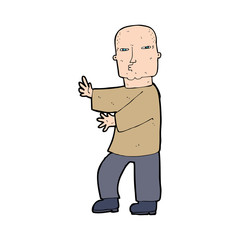 cartoon tough man
