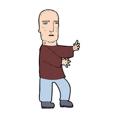 cartoon tough man