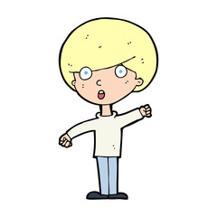 cartoon shocked boy