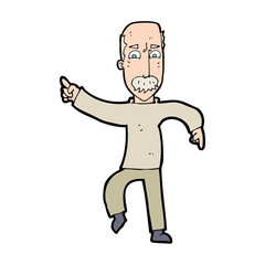 cartoon angry old man
