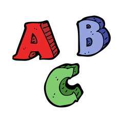 cartoon ABC letters