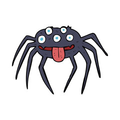 cartoon gross halloween spider