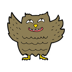 cartoon happy owl