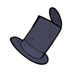 cartoon old top hat