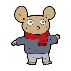 cartoon mouse in clothes