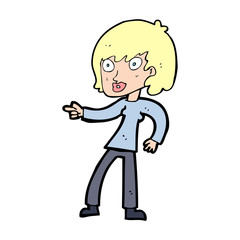 cartoon woman pointing