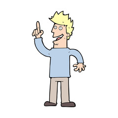 cartoon man with great new idea