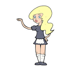 cartoon waitress
