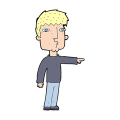 cartoon pointing man