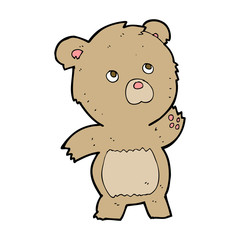 cartoon curious teddy bear