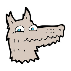 cartoon wolf head