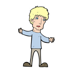 cartoon worried man