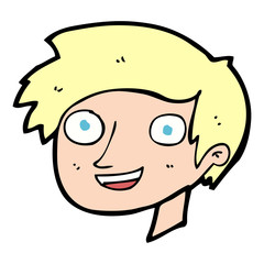 cartoon happy boy face