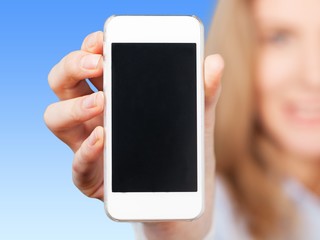 Phone, hand, holding.