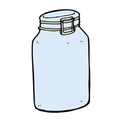 cartoon glass jar