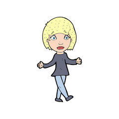 cartoon suprised woman