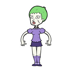 cartoon zombie monster woman