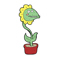 cartoon monster plant