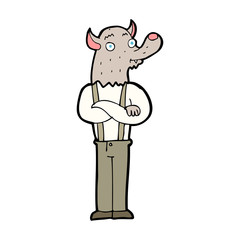 cartoon friendly werewolf