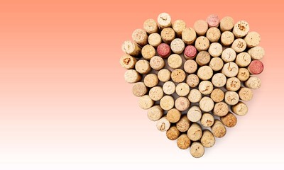 Cork, Wine, Heart Shape.
