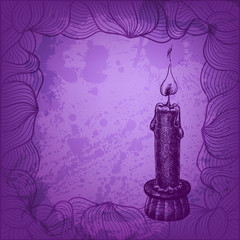 Vector candle illustration for Your design