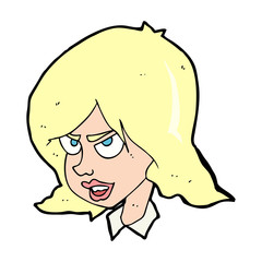 cartoon annoyed woman