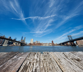 Manhattan skyline view from Brooklyn