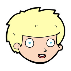 cartoon happy boy's face