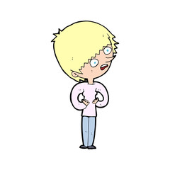 cartoon shocked woman