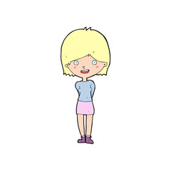 cartoon friendly woman