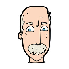 cartoon annnoyed old man