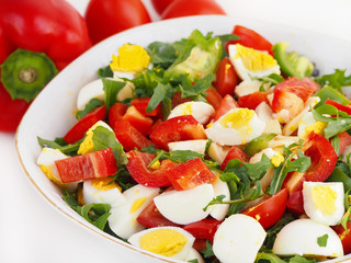Fresh summer salad in bowl