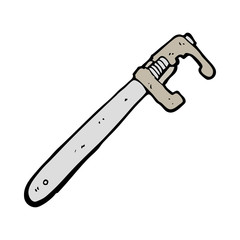cartoon adjustable wrench