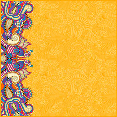 yellow vintage floral background for your design