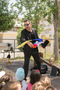 Magic Show With Tristan At A Kids Party.