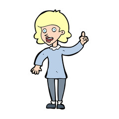 Fototapeta premium cartoon woman with idea