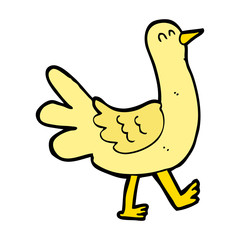 cartoon walking bird