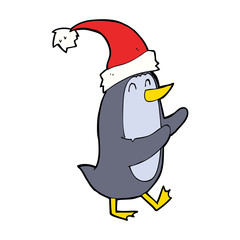 cartoon christmas penguin